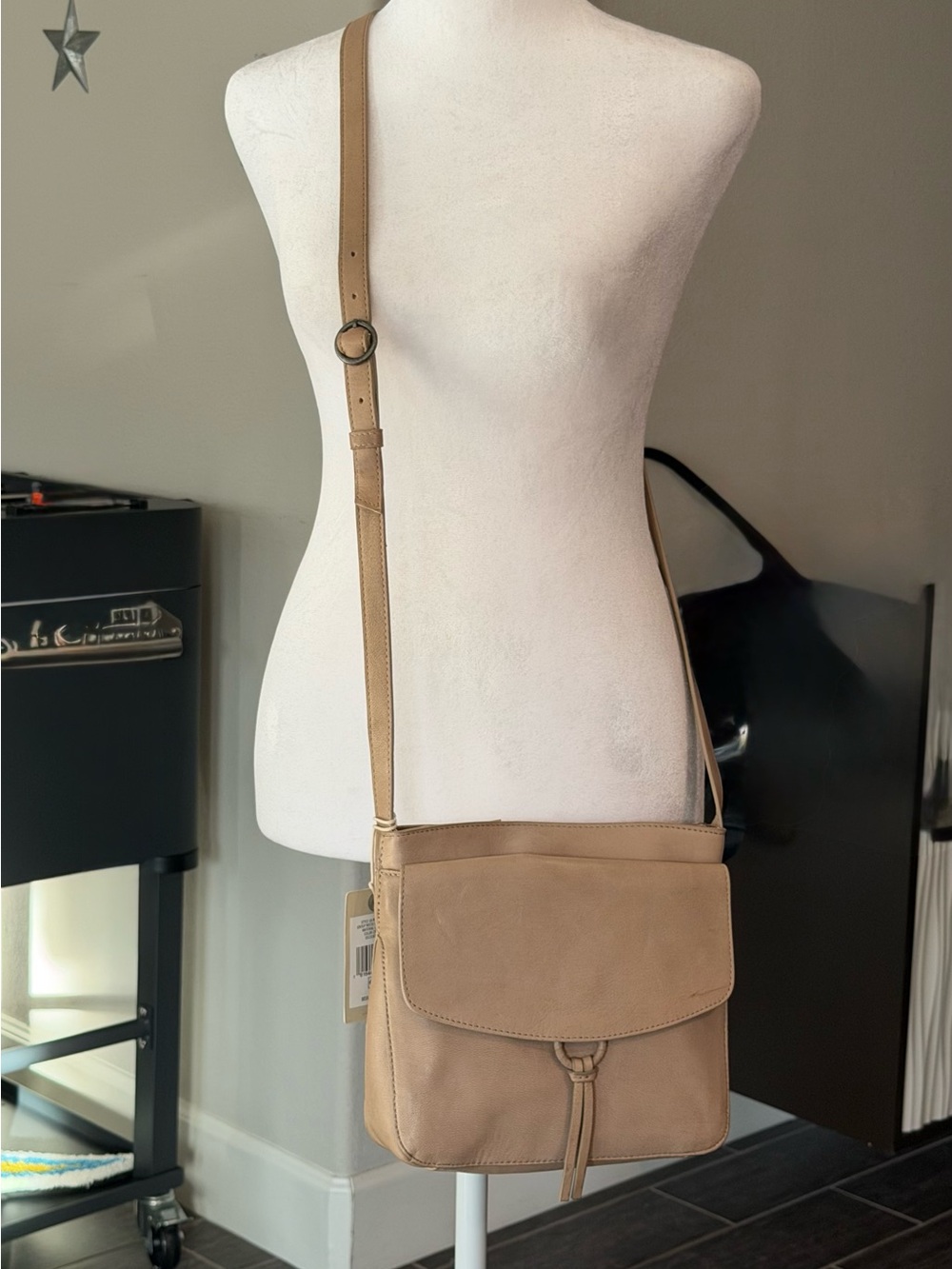 Lucky Brand Tan Leather Crossbody Bag